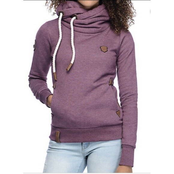 Naketano Tops - Naketano Darth viii Bordeaux Fleece Drawstring Hoodie Large